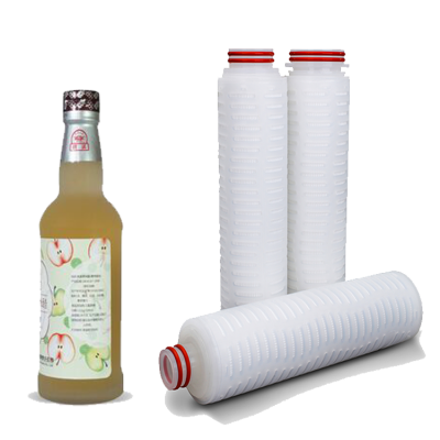 Food grade Green Apple Vinegar filtered cartridge for ripe apples Vinegar making after 100% fermented